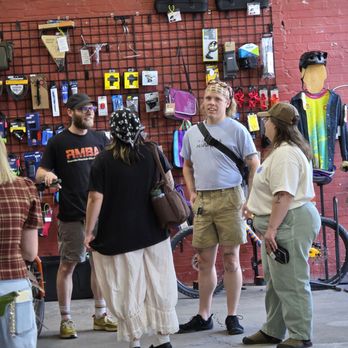 Roanoke Mountain Adventures - A group of happy customers showing the joy after having had experienced the new store location in the Grandin Village area of Roanoke. - Outdoor Gear Near Me - Roanoke, Virginia Roanoke Mountain Adventures - A group of happy customers showing the joy after having had experienced the new store location in the Grandin Village area of Roanoke. - Outdoor Gear Near Me - Roanoke, Virginia