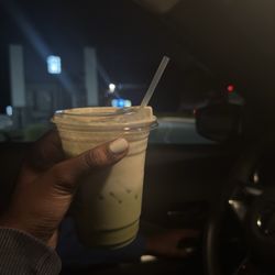 Maple Matcha with Caramel cold foam