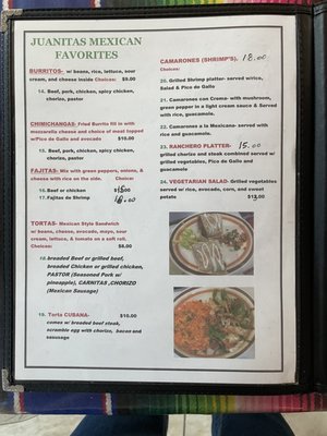 Menu photo 2 Juanita's Mexican Cuisine Riverton, NJ Menu photo 2 Juanita's Mexican Cuisine Riverton, NJ