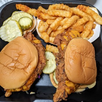 Dave's Hot Chicken - Two sliders with fries for $13.99, Dave's Hot Chicken 9/2022 - Chicken Shop Near Me - Newton, Massachusetts Dave's Hot Chicken - Two sliders with fries for $13.99, Dave's Hot Chicken 9/2022 - Chicken Shop Near Me - Newton, Massachusetts