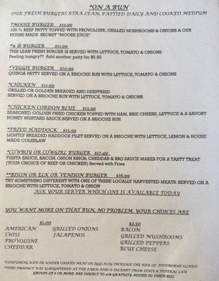 Menu photo 3 Errol Restaurant & Pub Errol, NH