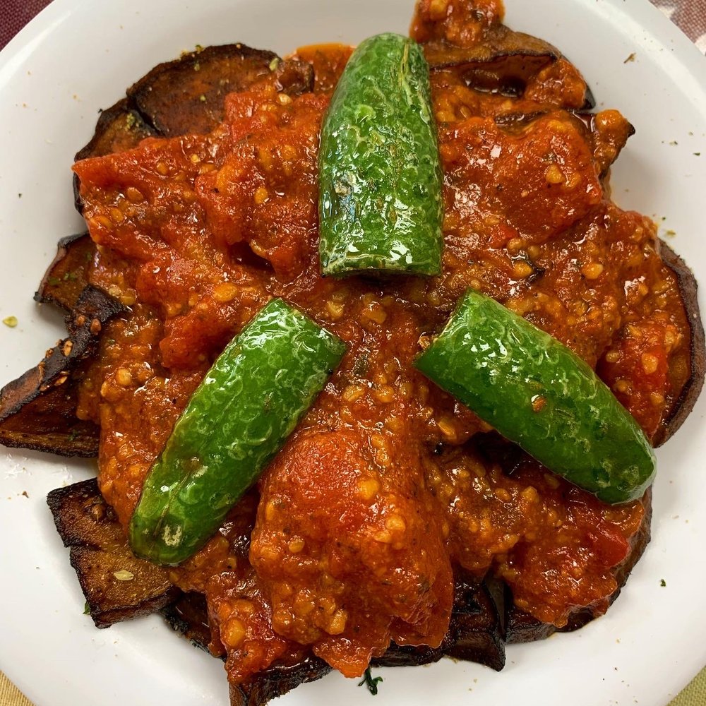 Samakmak Seafood - Eggplant - Mediterranean Near Me - Jersey City, New Jersey