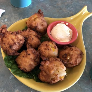 Noisy Goose Cafe - Corn fritters and honey butter - American Near Me - Palmer, Alaska Noisy Goose Cafe - Corn fritters and honey butter - American Near Me - Palmer, Alaska