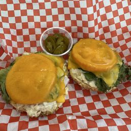 Tuna melt, asked for pickled jalapeños on the side.