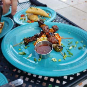 Noche Restaurant & Bar - Pinchos with pork - Tapas/Small Plates Near Me - Greendale, Wisconsin Noche Restaurant & Bar - Pinchos with pork - Tapas/Small Plates Near Me - Greendale, Wisconsin