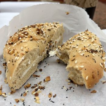 Busy Bee's Bagel & Bakery - Buttered everything bagel - Bagels Near Me - La Jolla, California Busy Bee's Bagel & Bakery - Buttered everything bagel - Bagels Near Me - La Jolla, California