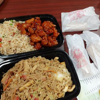 Happy Garden - House special Mei Fun -shrimp +tofu (shellfish allergy- )  & orange chicken- reasonable portions and fair flavor - Chinese Near Me - Albuquerque, New Mexico