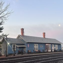 Amtrak Station - Bryan - Third Rail Saloon. Unfortunately it's not open at 6 am