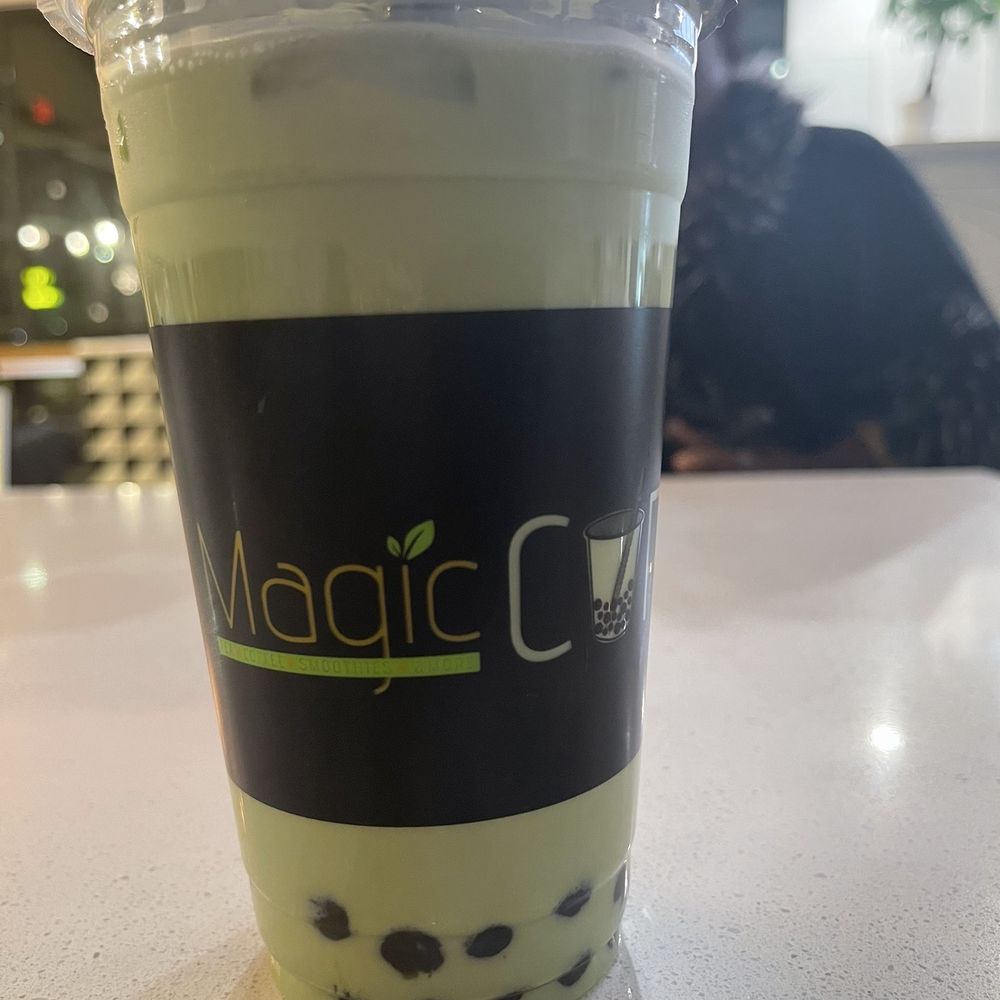 Magic Cup - Iced Thai Green Milk Tea w/ Boba - Coffee & Tea Near Me - Arlington, Texas Magic Cup - Iced Thai Green Milk Tea w/ Boba - Coffee & Tea Near Me - Arlington, Texas