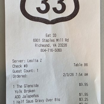 Eat 33 - Breakfast & Brunch Near Me - Richmond, Virginia