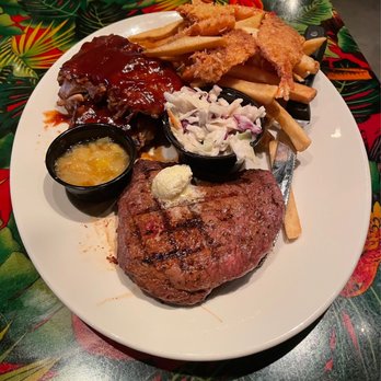 Rainforest Cafe - Ribs, Steak & Shrimp Trio - American Near Me - Atlantic City, New Jersey