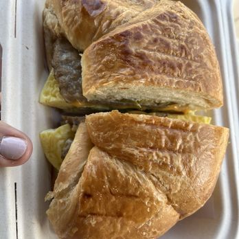 Donut King Bakery - Egg cheese sausage Croissant with jalapeño and avocado - Bakeries Near Me - Tustin, California