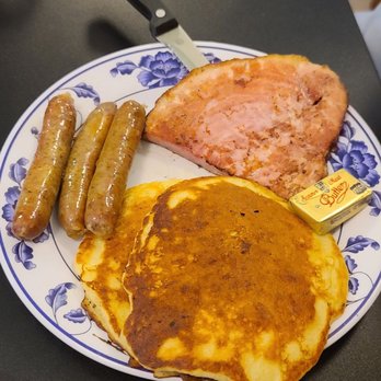 Stella's Kentucky Deli - 3/5.. Pick 3 - Pancakes, Sausage Links & Ham Steak - Delis Near Me - Lexington, Kentucky Stella's Kentucky Deli - 3/5.. Pick 3 - Pancakes, Sausage Links & Ham Steak - Delis Near Me - Lexington, Kentucky
