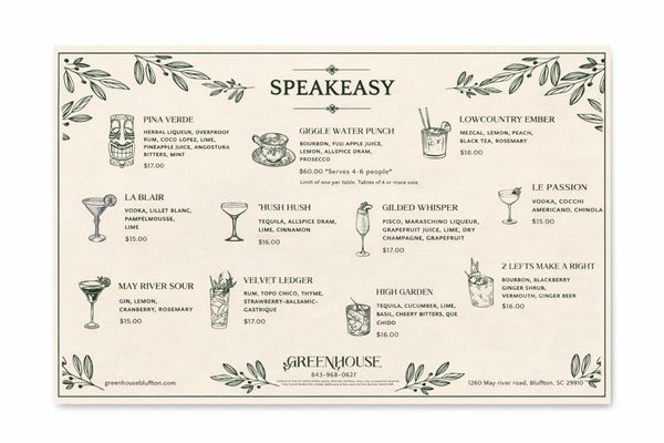 Menu photo 2 Greenhouse Bluffton, SC Menu photo 2 Greenhouse Bluffton, SC