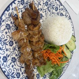 Grill pork rice plate. It's very different from what I had at other viet restaurant. I am not a big fan of this style.