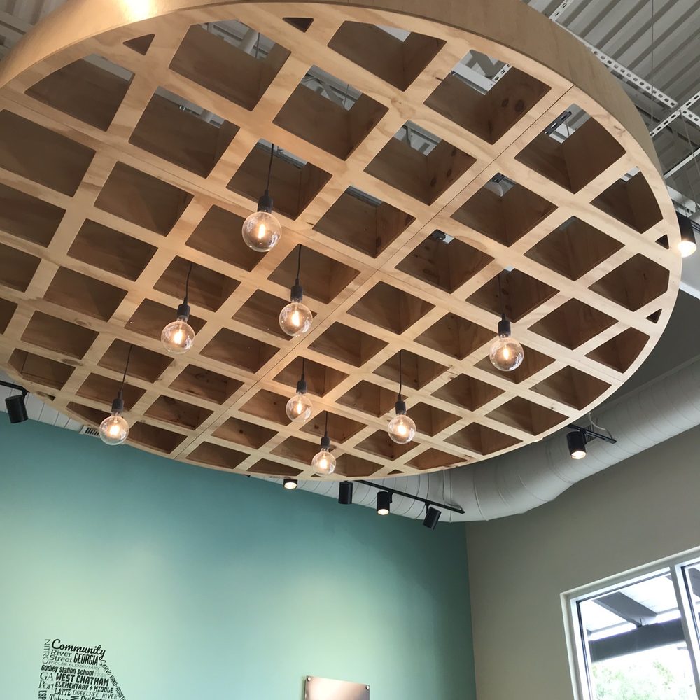 Just Love Coffee Cafe - Pooler, GA - Fun waffle ceiling. - Cafes Near Me - Pooler, Georgia Just Love Coffee Cafe - Pooler, GA - Fun waffle ceiling. - Cafes Near Me - Pooler, Georgia