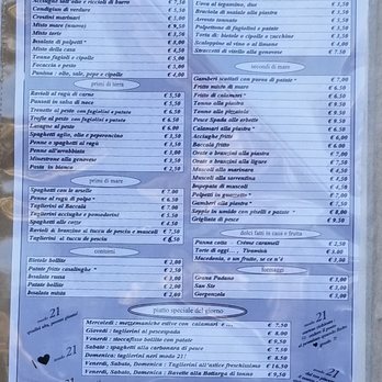 Cavour 21 - Menu - Trattorie Near Me - Genova, GE