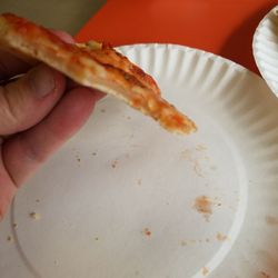 Brothers Pizza - A cut from brothers with the trademark "i used ice cold dough" vein of waxy dough.