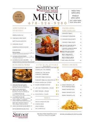 Menu photo 4 Suroor Pakistani & Indian Halal Restaurant - Junoon Duluth, GA Menu photo 4 Suroor Pakistani & Indian Halal Restaurant - Junoon Duluth, GA