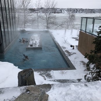 Strøm Spa Nordique - Outside hot springs leads to the inside area too - Day Spas Near Me - Quebec City, Quebec Strøm Spa Nordique - Outside hot springs leads to the inside area too - Day Spas Near Me - Quebec City, Quebec