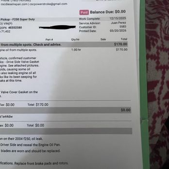 Certified Service Center - invoice - Auto Repair Near Me - Escondido, California Certified Service Center - invoice - Auto Repair Near Me - Escondido, California