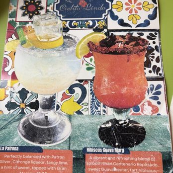 Cielito Lindo Mexican Grill - Drink Menu Front - Mexican Near Me - Apopka, Florida Cielito Lindo Mexican Grill - Drink Menu Front - Mexican Near Me - Apopka, Florida