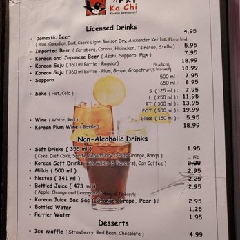 Ka Chi Korean Restaurant - Ka Chi drinks menu - Korean Near Me - Toronto, Ontario Ka Chi Korean Restaurant - Ka Chi drinks menu - Korean Near Me - Toronto, Ontario