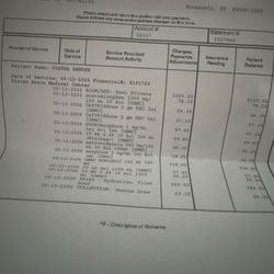 Uintah Basin Medical Center - First page of itemized receipt has hospital name as the other pages don't