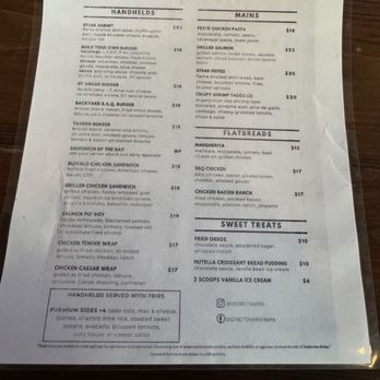 District Tavern - Menu2 - Bars Near Me - Tampa, Florida
