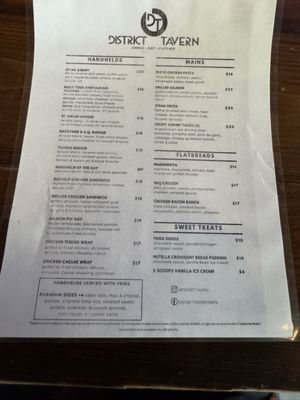 Menu photo 1 District Tavern Tampa, FL