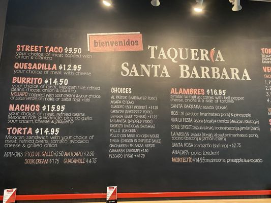 Menu photo 2 Taqueria Santa Barbara Santa Barbara, CA Menu photo 2 Taqueria Santa Barbara Santa Barbara, CA
