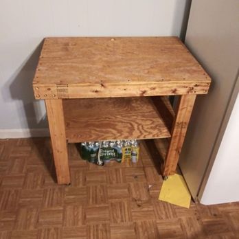 T&D Moving and Installation - Microwave stand custom made prep for stain - Movers Near Me T&D Moving and Installation - Microwave stand custom made prep for stain - Movers Near Me