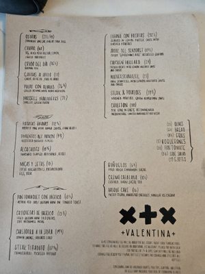 Menu photo 4 Valentina Encinitas, CA