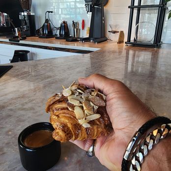 Obsidian Coffee - ESPRESSO & ALMOND CROISSANT - Coffee & Tea Near Me - Fort Lauderdale, Florida Obsidian Coffee - ESPRESSO & ALMOND CROISSANT - Coffee & Tea Near Me - Fort Lauderdale, Florida