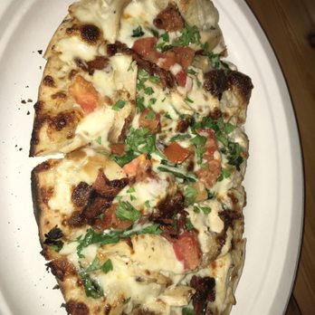 Long Blue Cat Brewing - The Little Red Hen ( Flatbread with chicken , bacon , tomato and pepper jack cheese. - Brewpubs Near Me - Londonderry, New Hampshire