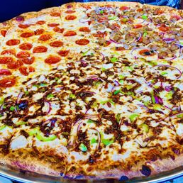 Super pizza. Pepperoni, BBQ chicken & supreme Super pizza. Pepperoni, BBQ chicken & supreme