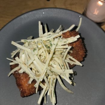 The Four Horsemen - Salt Cod Croquettes with chermoula. Alright. - Wine Bars Near Me - Brooklyn, New York The Four Horsemen - Salt Cod Croquettes with chermoula. Alright. - Wine Bars Near Me - Brooklyn, New York