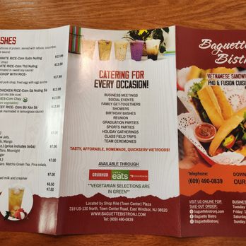 Baguette Bistro - Menu - Vietnamese Near Me - East Windsor, New Jersey