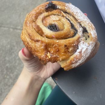 Le Petit Monstre - Escargot it's called! The dots are blueberries - Patisserie/Cake Shop Near Me - Brooklyn, New York