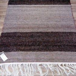 Fall River Fibers - Bison Wool Blend Woven Rug Nearly 3X5 feet.