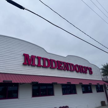 Middendorf's - Manchac - Front sign - Seafood Near Me - Akers, Louisiana Middendorf's - Manchac - Front sign - Seafood Near Me - Akers, Louisiana