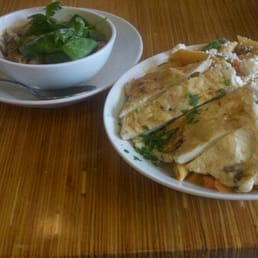 Thai curry soup and Penne Rosa with chicken and feta cheese Thai curry soup and Penne Rosa with chicken and feta cheese