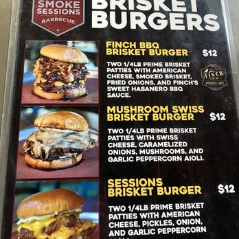 Smoke Sessions Barbecue - Brisket burger menu - Barbeque Near Me - Royse City, Texas