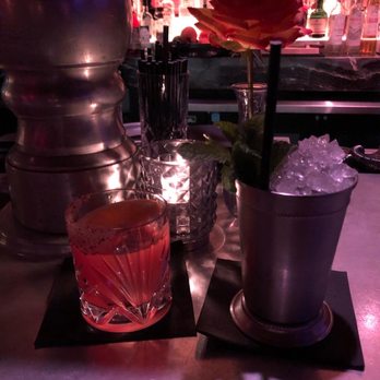 Devil May Care - Spicy drink (forgot name, left) and weeping willow (strong), both delish - Lounges Near Me - Austin, Texas Devil May Care - Spicy drink (forgot name, left) and weeping willow (strong), both delish - Lounges Near Me - Austin, Texas