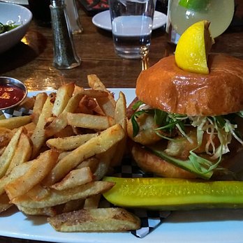 The Oak Barrel - Walleye poboy - Brasseries Near Me - Valley View, Ohio