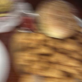 Ritcey East - Mini Mac and tater tots, I must've been too excited to dig in so the photo is blurry. :) - Burgers Near Me - Watertown, Massachusetts