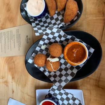 Buteco - bolinho de queijo, Corn and cheese risole and tots but those are already gone - Coffee & Tea Near Me - Atlanta, Georgia