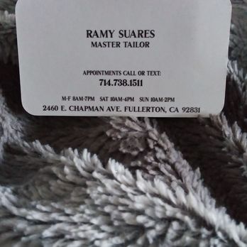 Custom Cuts Tailoring & Cleaners - Master tailor Ramy Squares info and business info - Sewing & Alterations Near Me - Fullerton, California Custom Cuts Tailoring & Cleaners - Master tailor Ramy Squares info and business info - Sewing & Alterations Near Me - Fullerton, California