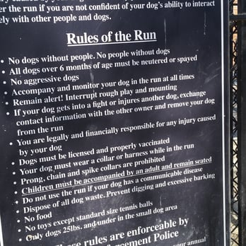 First Run - All the idiots who bring intact dogs to the run should read rule #2 - Dog Parks Near Me - New York, New York