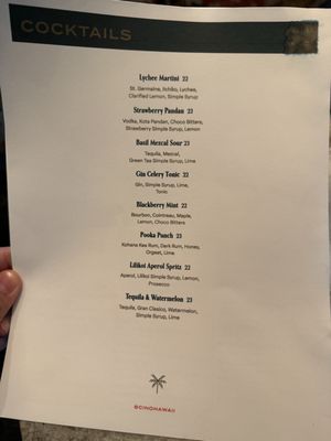 Menu photo 3 Cino Honolulu, HI
